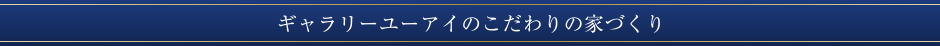 ギャラリーユーアイのこだわりの家づくり