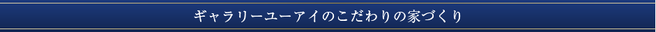 ギャラリーユーアイのこだわりの家づくり