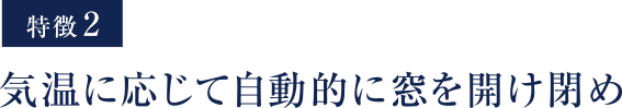 気温に応じて自動的に窓を開け閉め